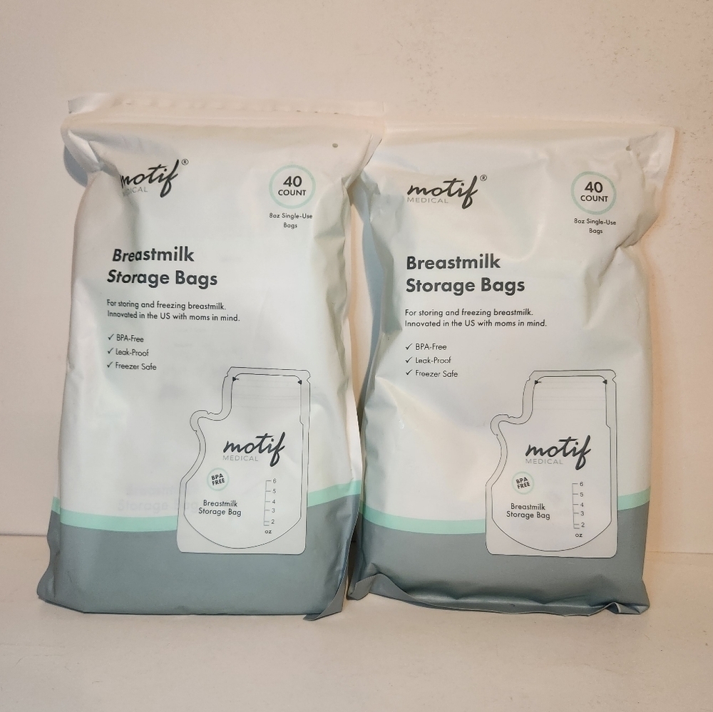 2 Brand New Unopened Motif Breastmilk Storage Bags 40 count